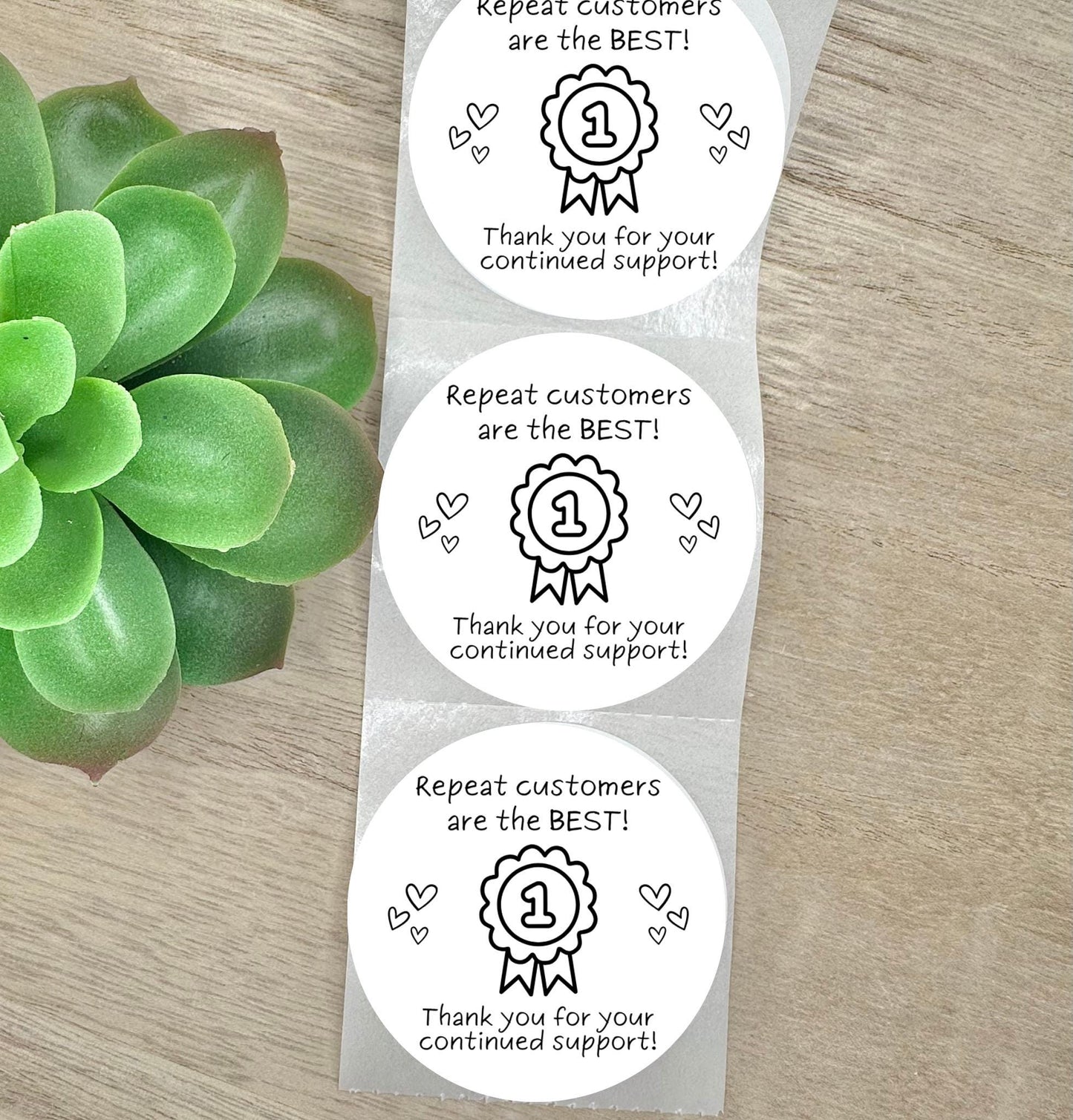 Repeat customers are the best thank you stickers, Round 2in Business Packing Stickers