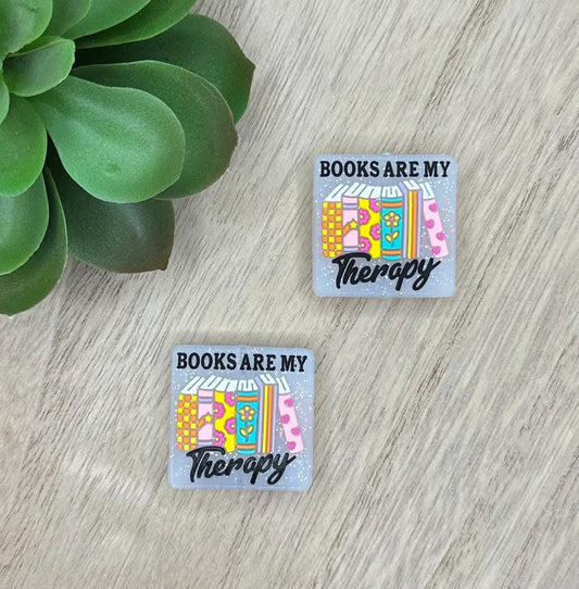 Books Are My Therapy | Silicone Focal Beads
