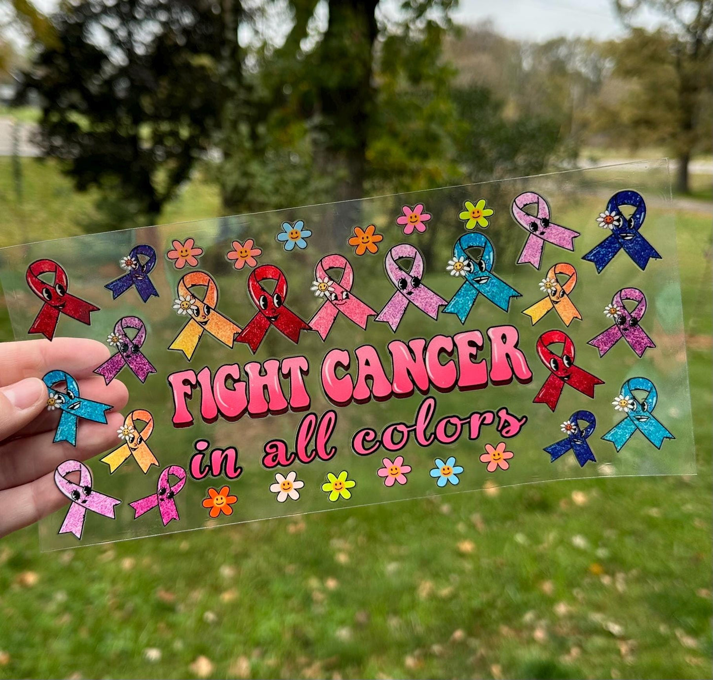 Cancer Awareness Ribbons | UV DTF Can Cup Wrap | Ready to Apply