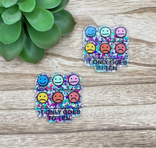 Pain Scale It Only Goes to Ten | Acrylic Flat Back Planar