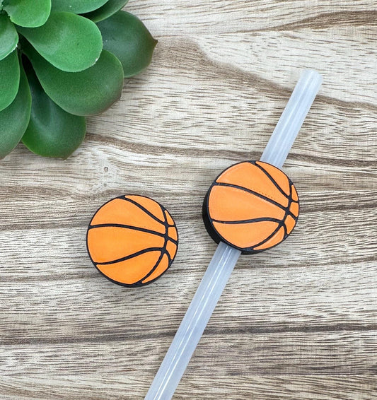 Basketball Sport Straw Charm "Topper"