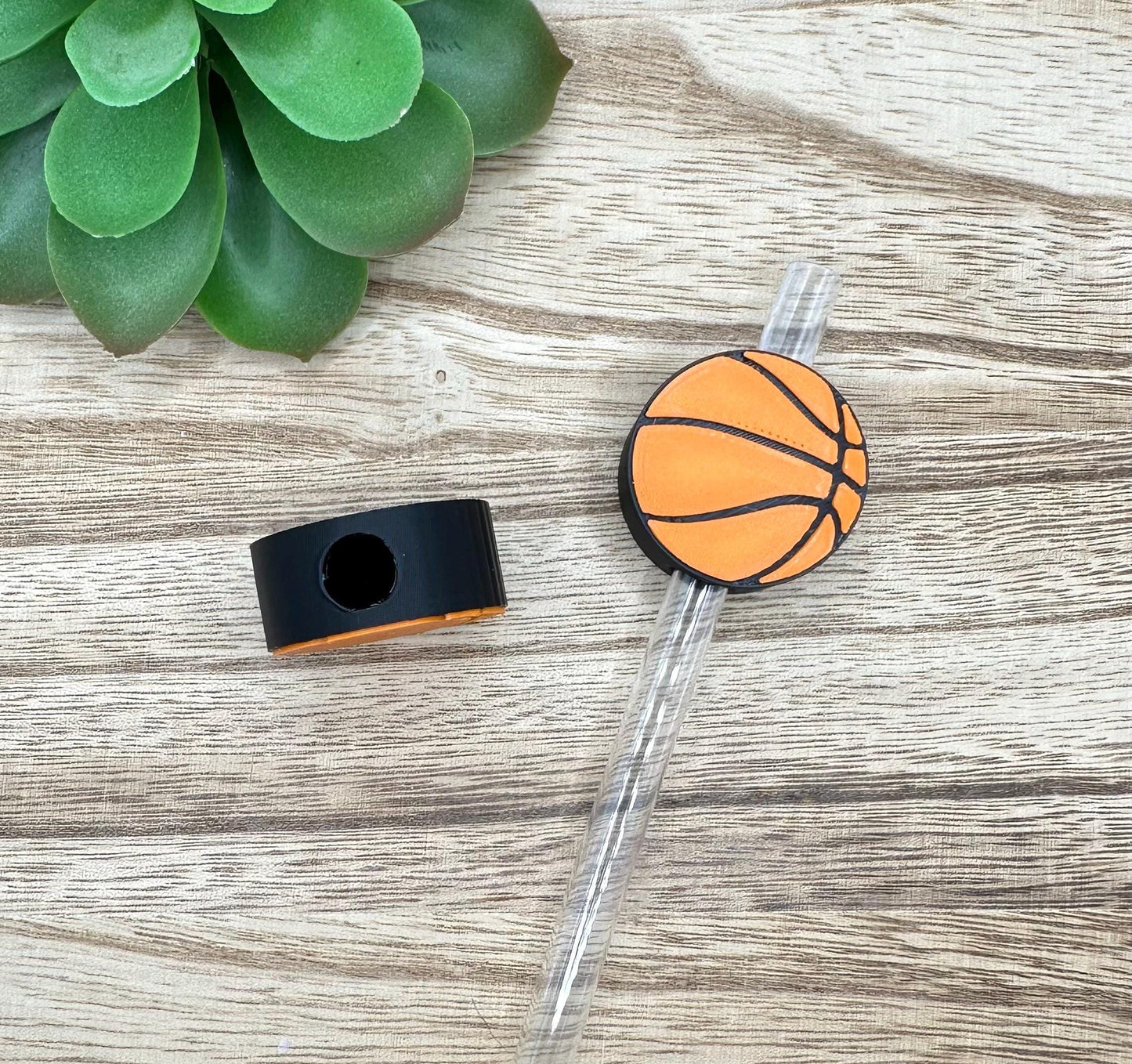 Basketball Sport Straw Charm "Topper"
